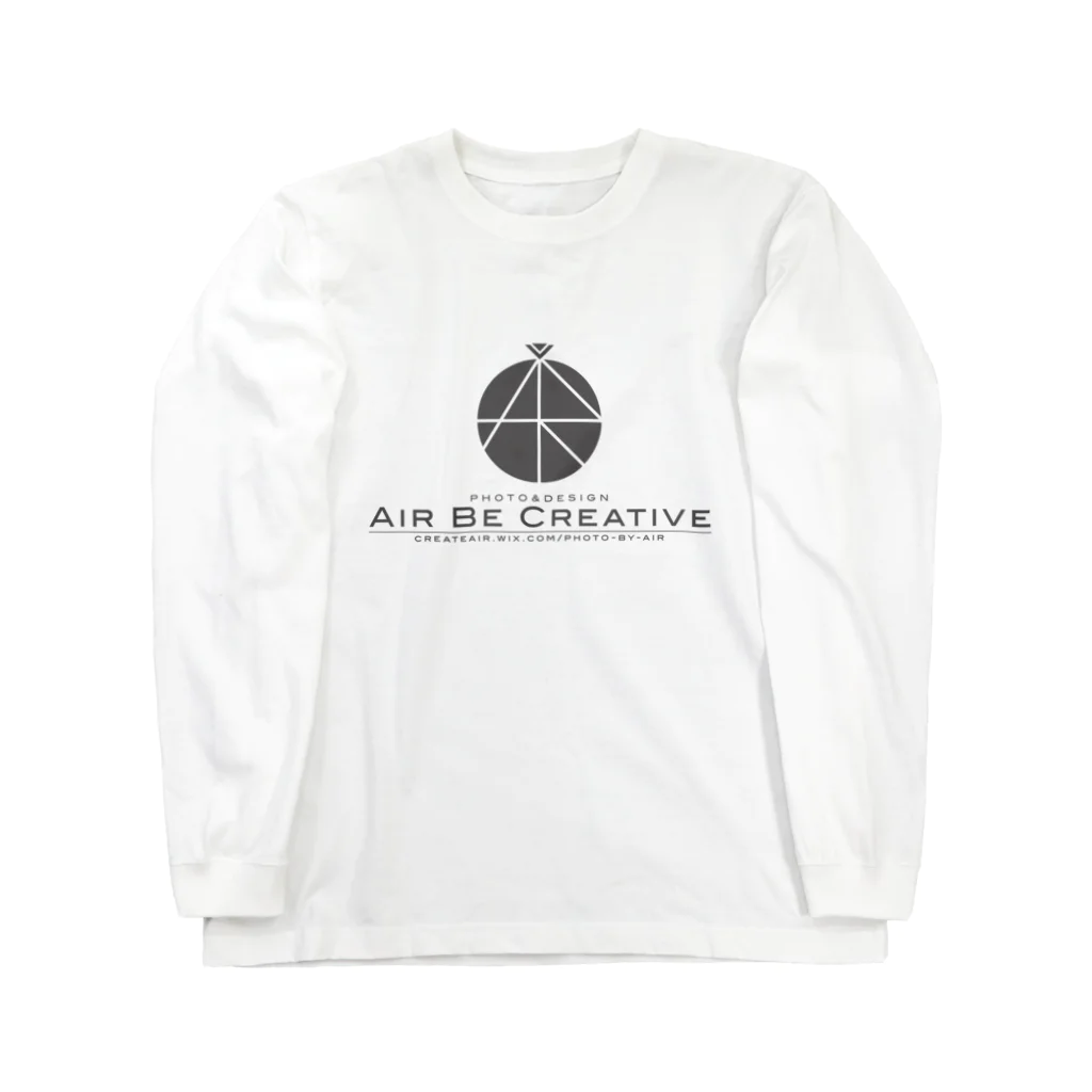 空気椅子のAirBeCreative黒ロゴ ロングスリーブTシャツ