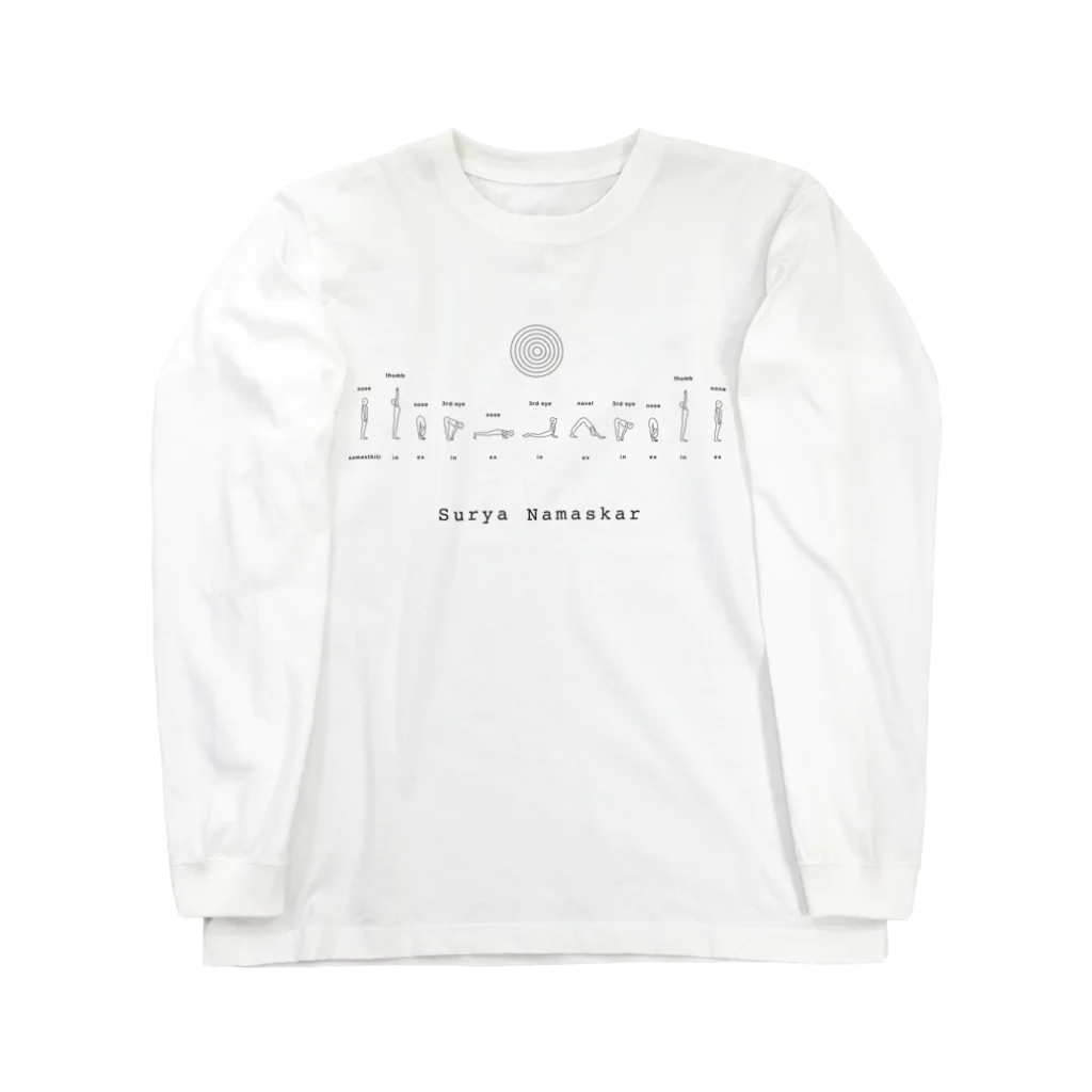 アシュタンガヨガ専門店 YOGA LIFE sumsuunの太陽礼拝(ナチュラルカラー) Long Sleeve T-Shirt