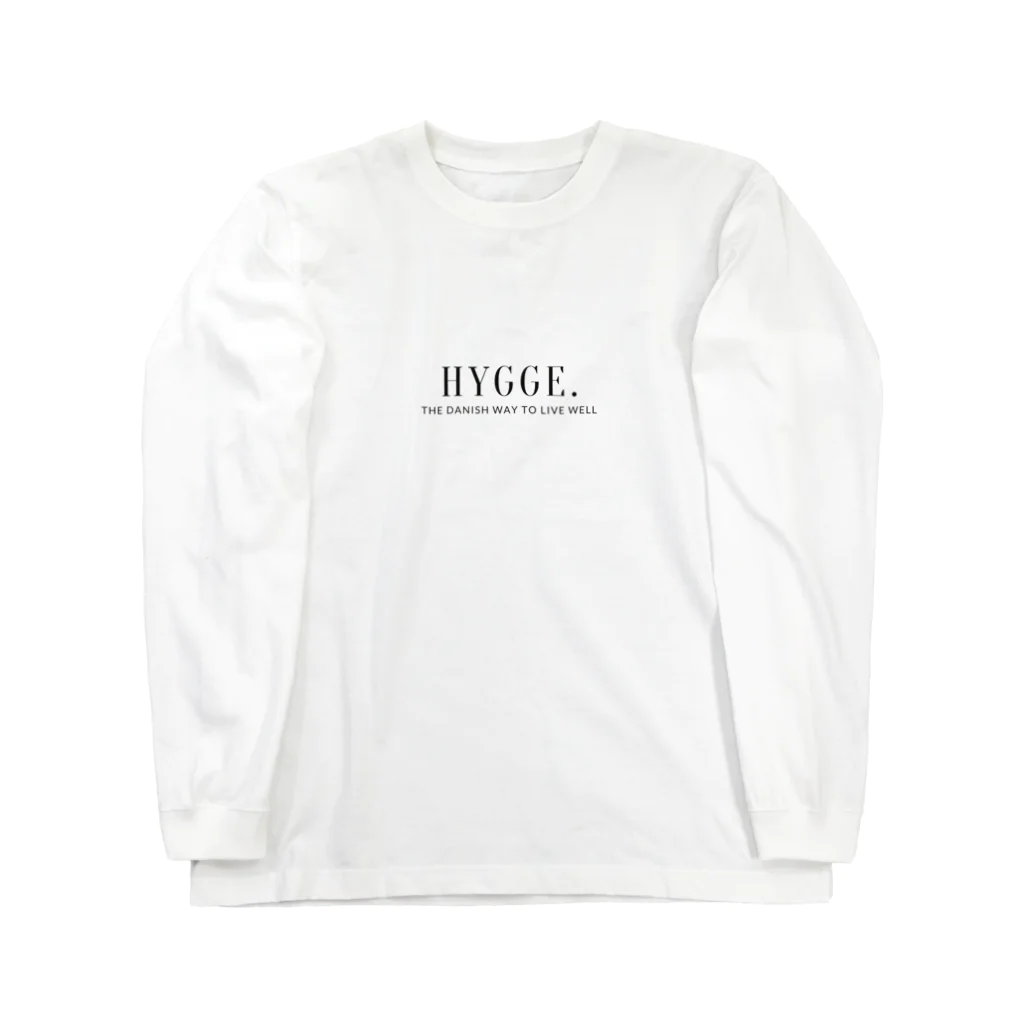 クロのお店のHYGGE.(Black Letter) ロングスリーブTシャツ