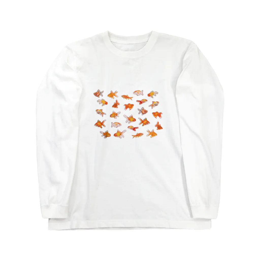 puikkoの金魚集合 ロングスリーブTシャツ