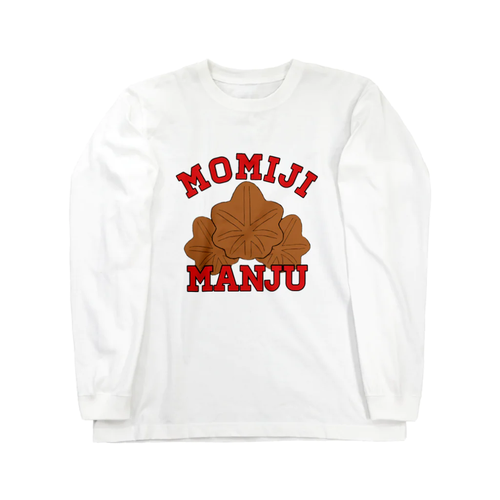 ヘンテコデザイン専門店　SYUNLABOのMOMIJI MANJU Long Sleeve T-Shirt