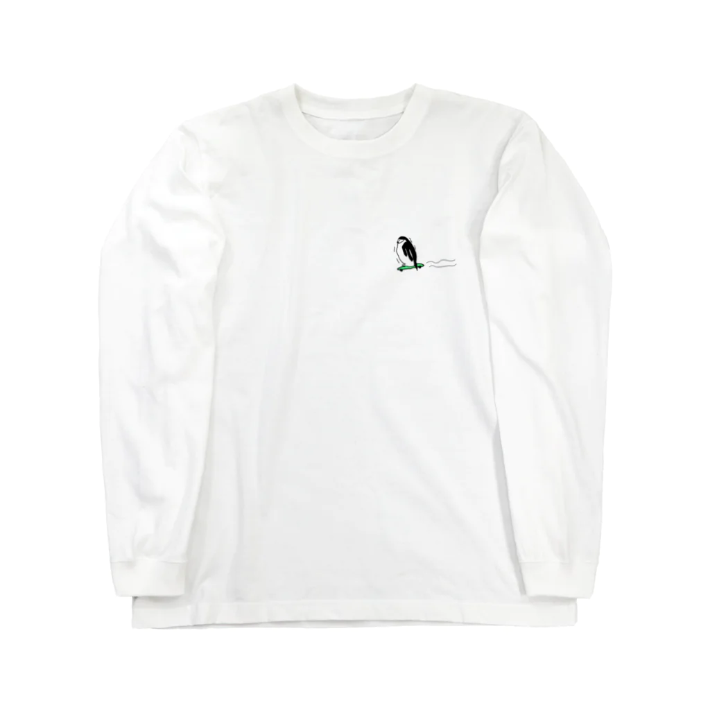 ゆしペンギンですわのまぁまぁでかいボート釣りペンギンズ Long Sleeve T-Shirt