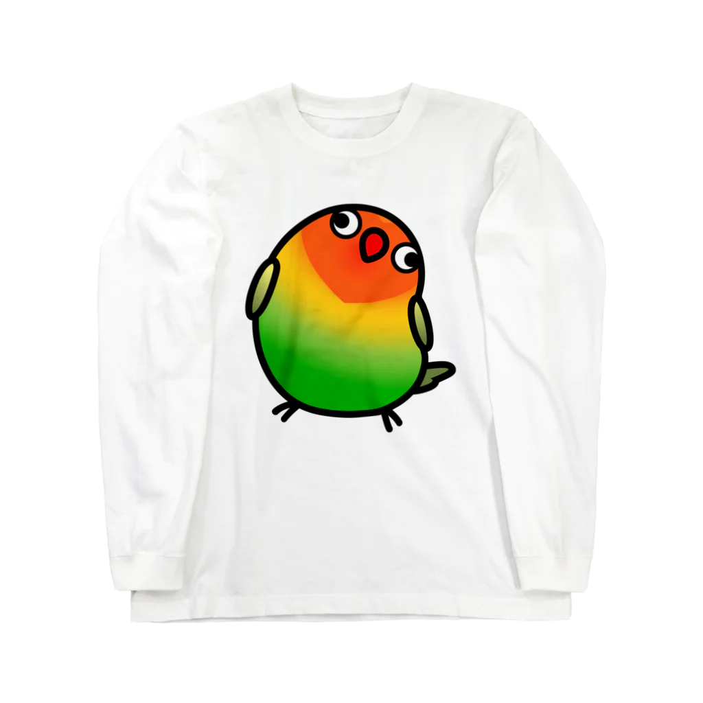 Cody the LovebirdのChubby Bird ルリゴシボタンインコ ロングスリーブTシャツ