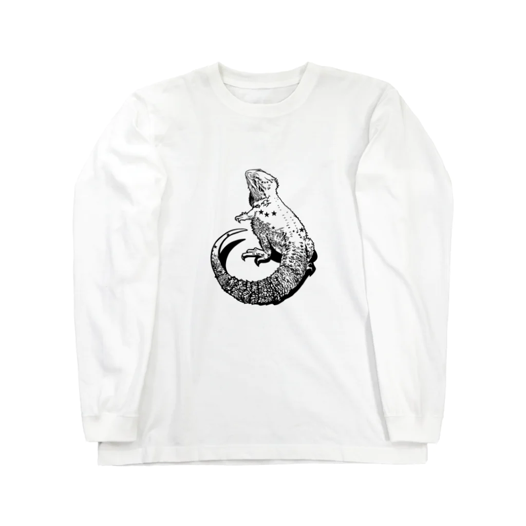 Happy　Reptiles YukiのフトアゴロングスリーブTシャツ Long Sleeve T-Shirt