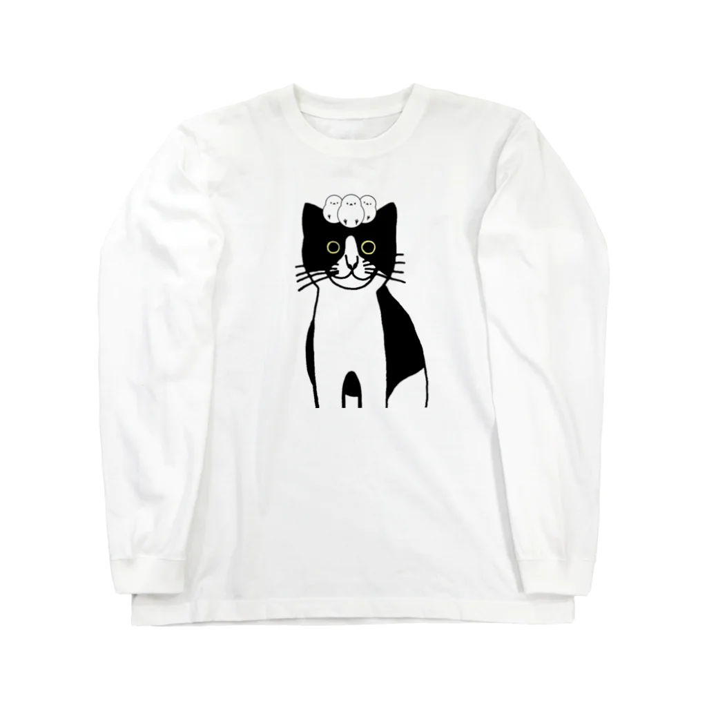 aiueoneko358のハチワレちゃんとシマエナガ Long Sleeve T-Shirt