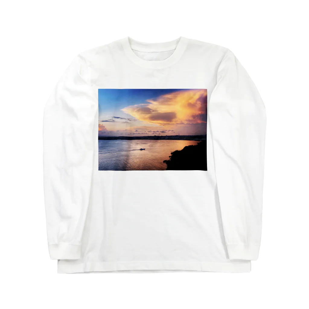 LhSTOREの夕焼け船 Long Sleeve T-Shirt