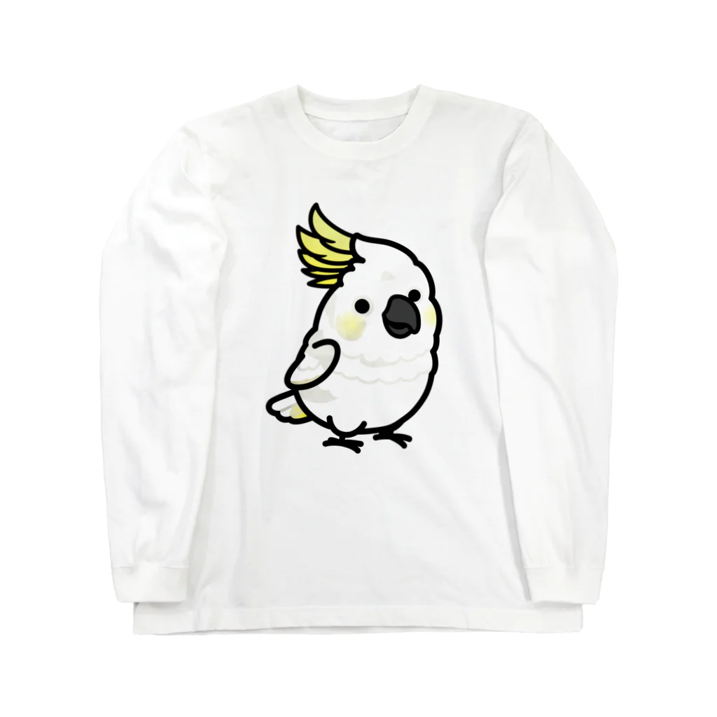 Cody the LovebirdのChubby Bird キバタン ロングスリーブTシャツ