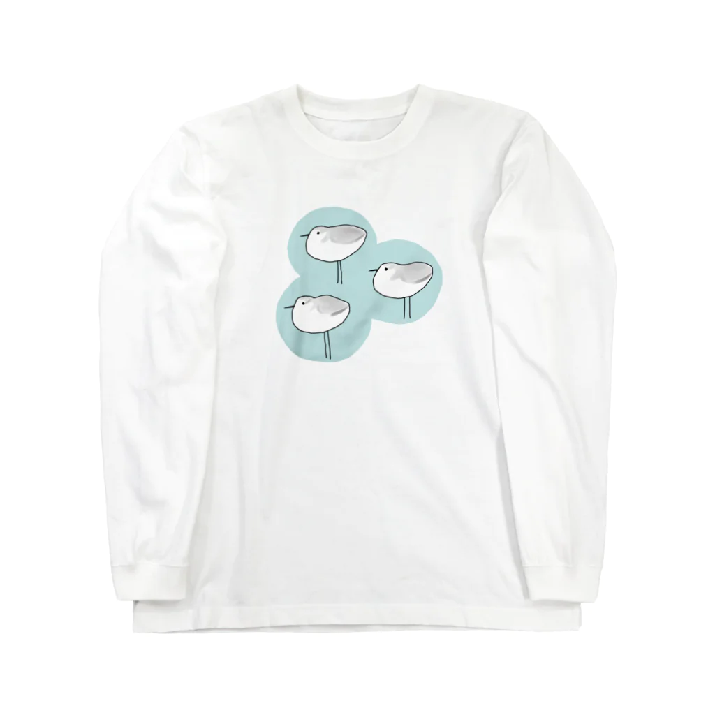 minatoriのミユビシギ（青） Long Sleeve T-Shirt