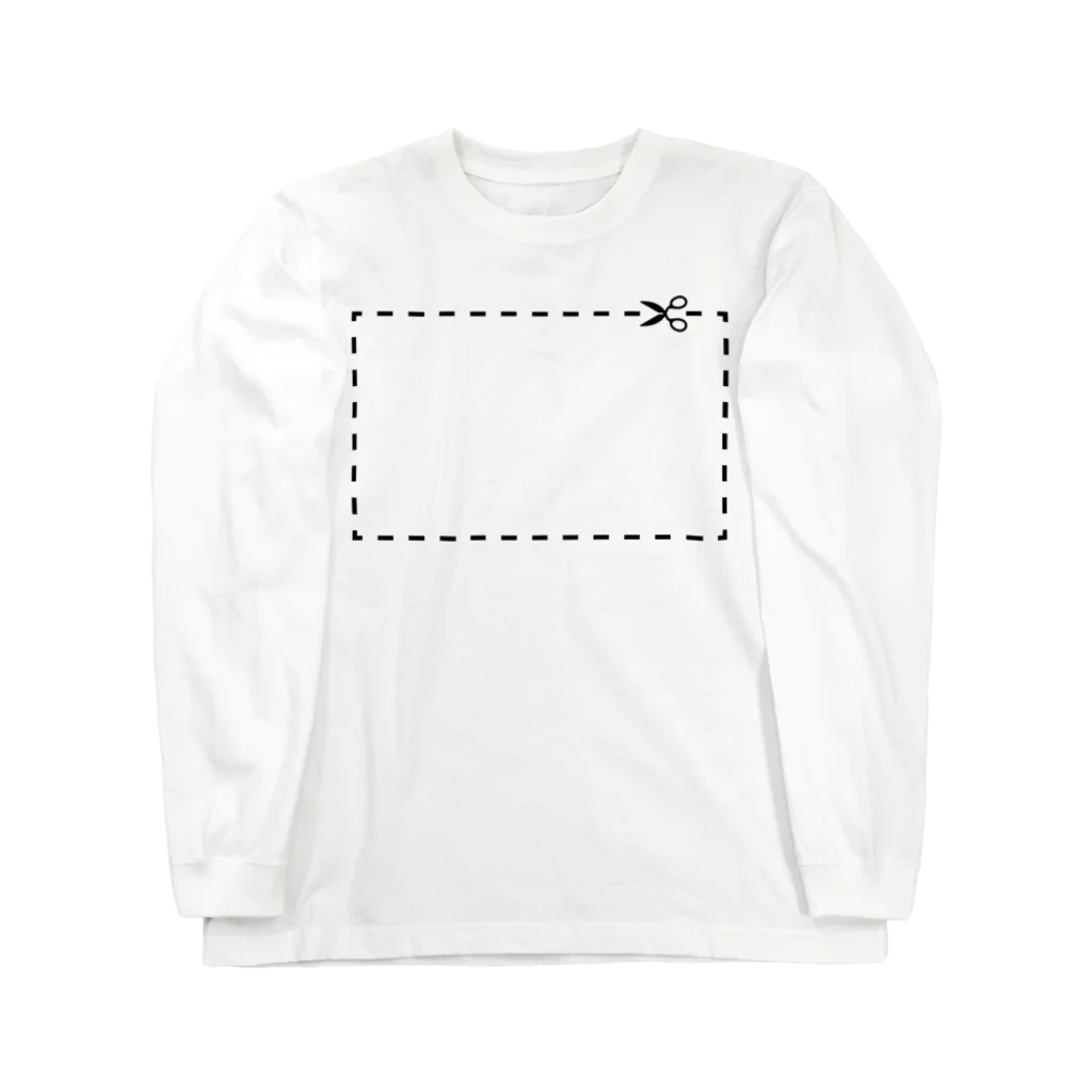 Remarkable Itemsの切り抜き線（黒） Long Sleeve T-Shirt