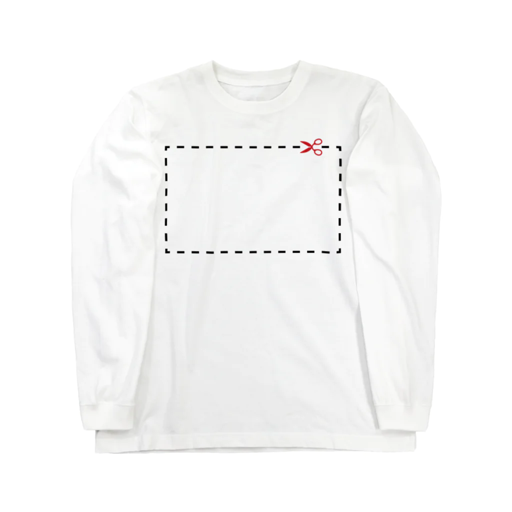 Remarkable Itemsの切り抜き線（赤） ロングスリーブTシャツ