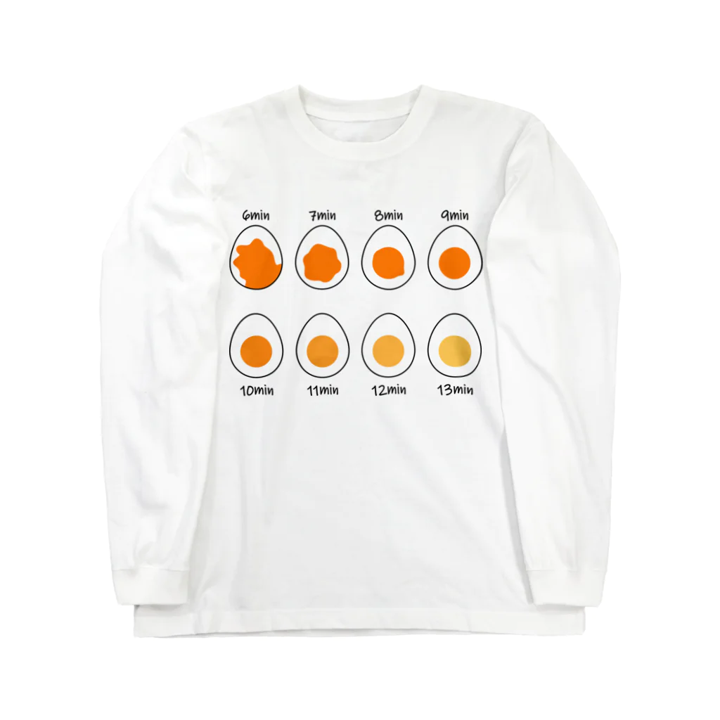 おもしろTシャツ KUSUTTOのゆで卵のゆで時間 Long Sleeve T-Shirt