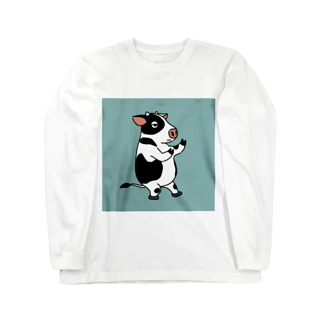 bull-worksの牛くんの太極拳　D Long Sleeve T-Shirt