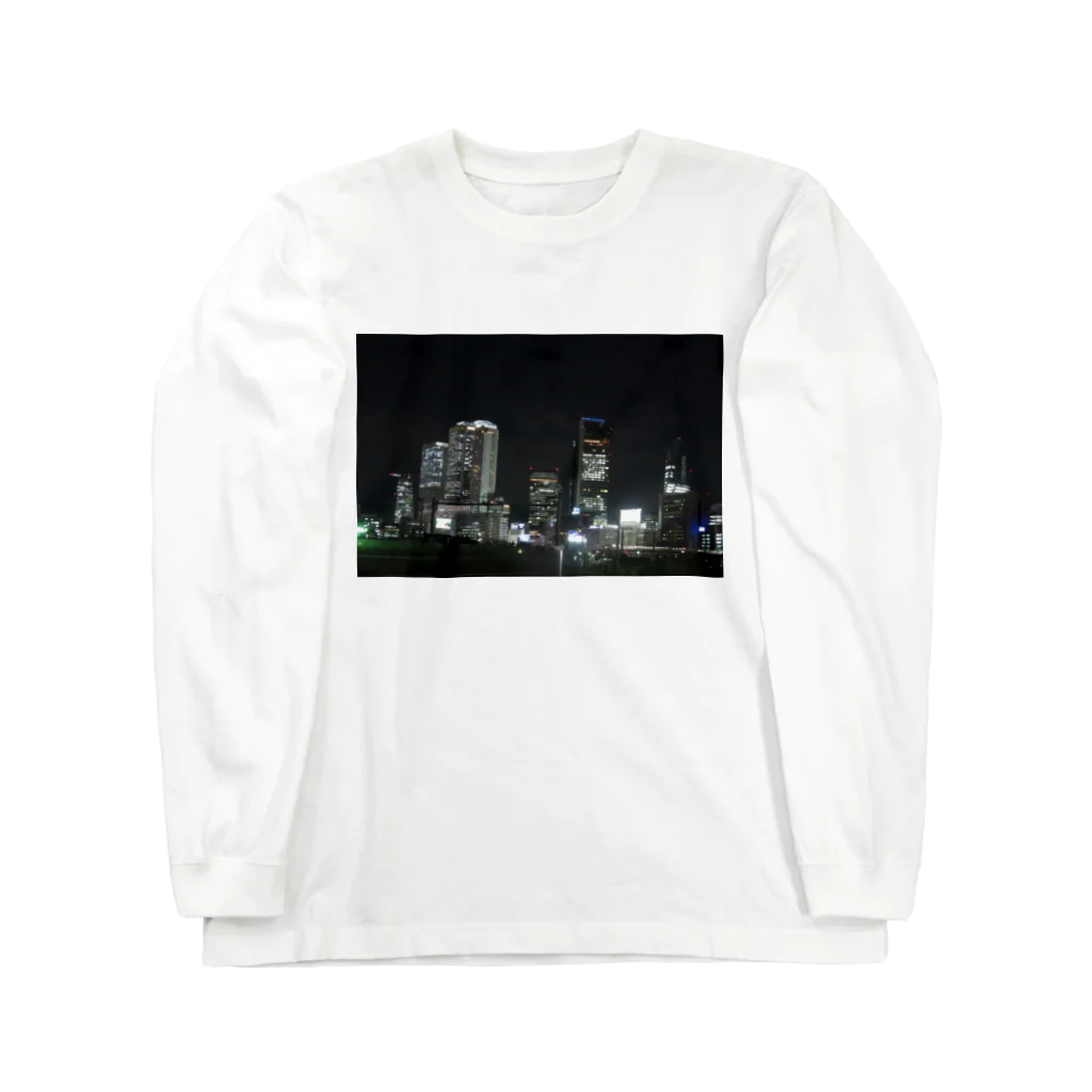 ミラくまの名古屋の夜景 ロングスリーブTシャツ