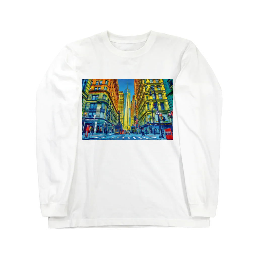 GALLERY misutawoのニューヨーク フルトンストリートの朝 Long Sleeve T-Shirt