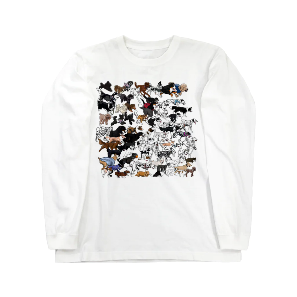 lily_dalmatianの改正版　セール用ランニングドッグ Long Sleeve T-Shirt