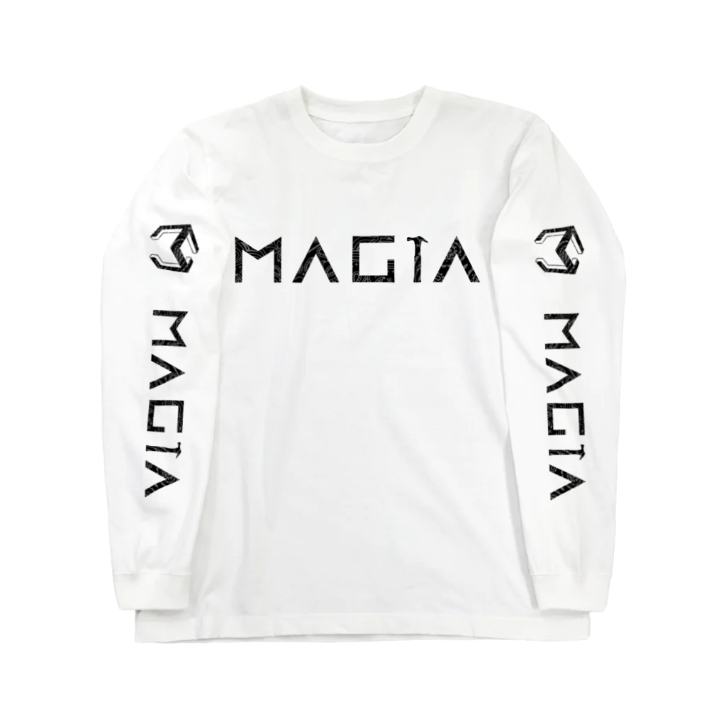 UG001 / Apparel lineのMAGIA longT ペイズリー/ブラック Long Sleeve T-Shirt