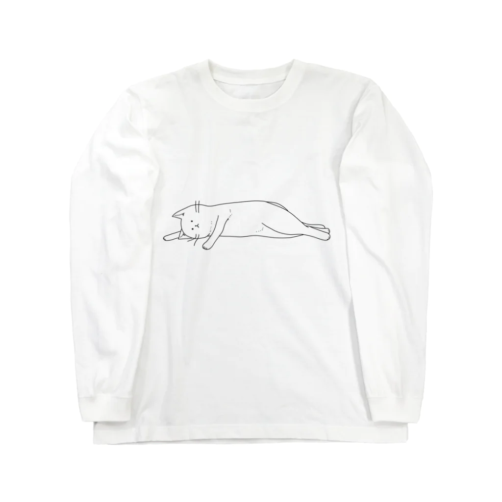 サワネチヒロのショップの起きたくない猫 Long Sleeve T-Shirt