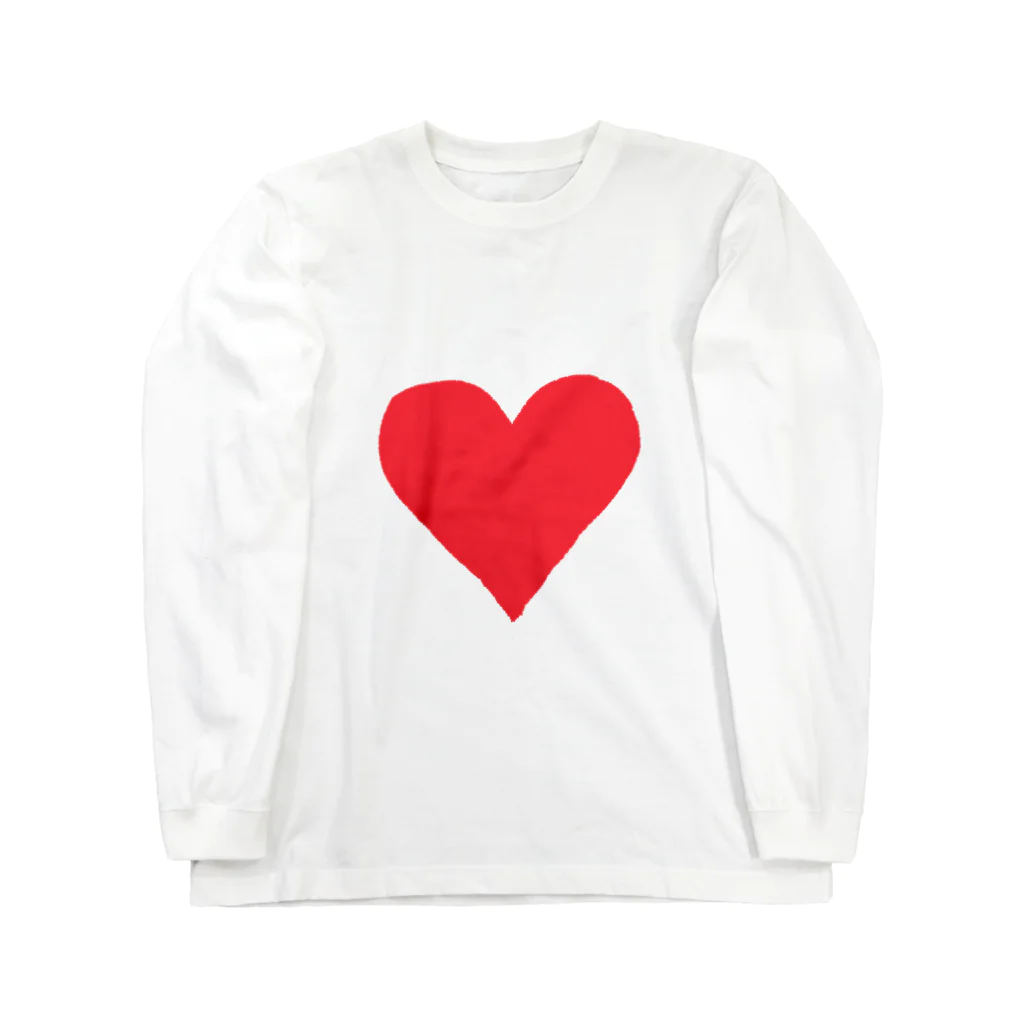 774／nanashiの赤のハート Long Sleeve T-Shirt