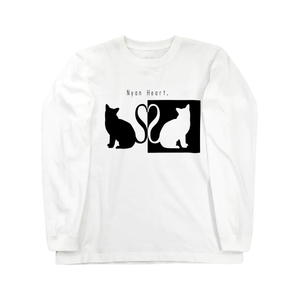 cat hand worksのNyan Heart. ロングスリーブTシャツ