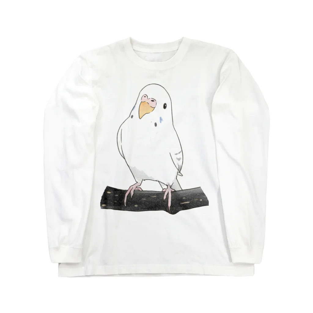 まめるりはことりのまったりセキセイインコちゃん【まめるりはことり】 Long Sleeve T-Shirt