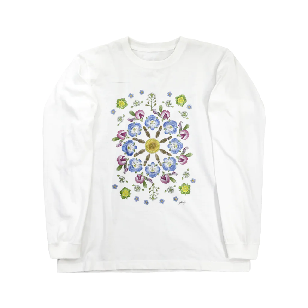 チョビのSpringflower ロングスリーブTシャツ