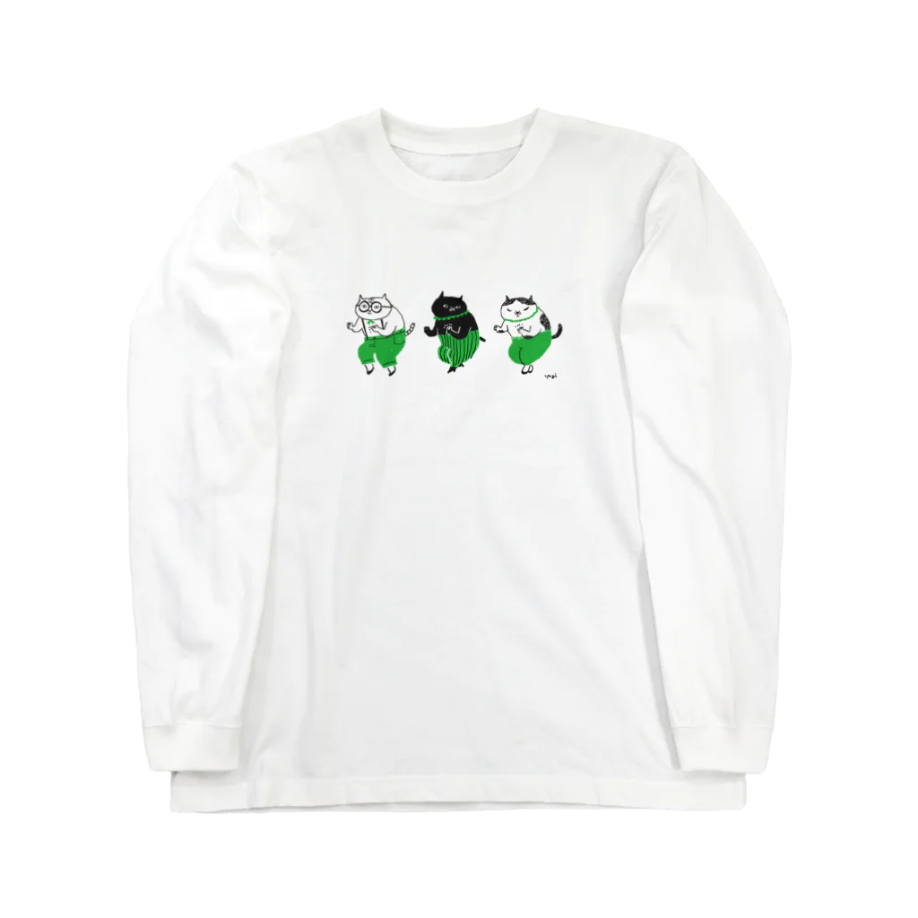 yagiyの指パッチンの猫 Long Sleeve T-Shirt