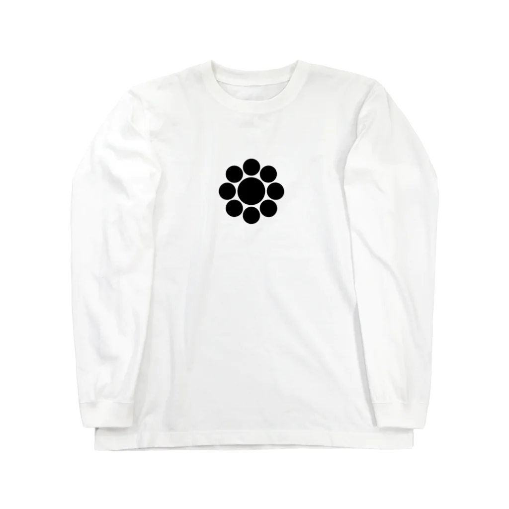 sengokuartの石田三成 九曜紋（黒） Long Sleeve T-Shirt