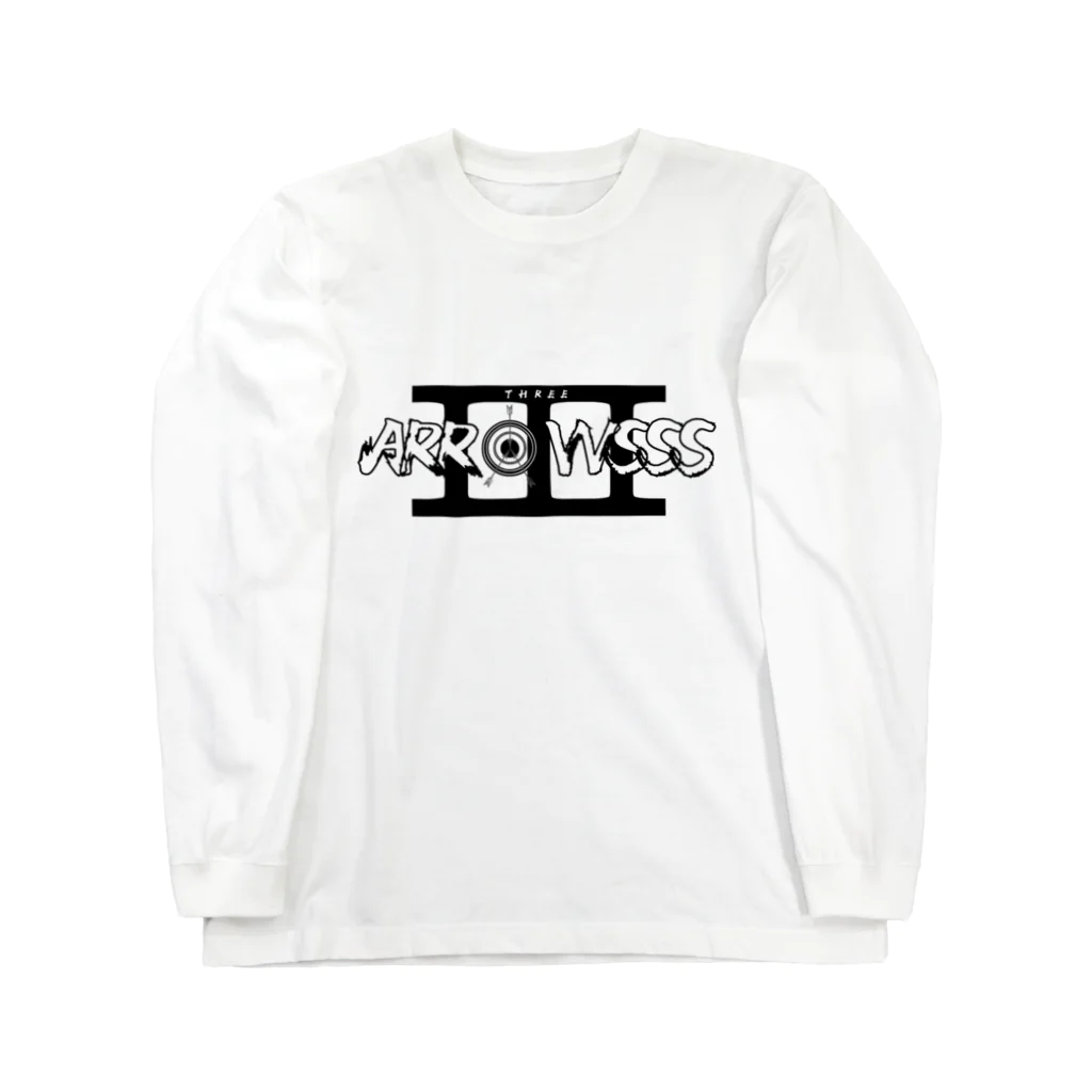 THREE ARROWSSSのグッズ限定ロゴ 黒字 Long Sleeve T-Shirt