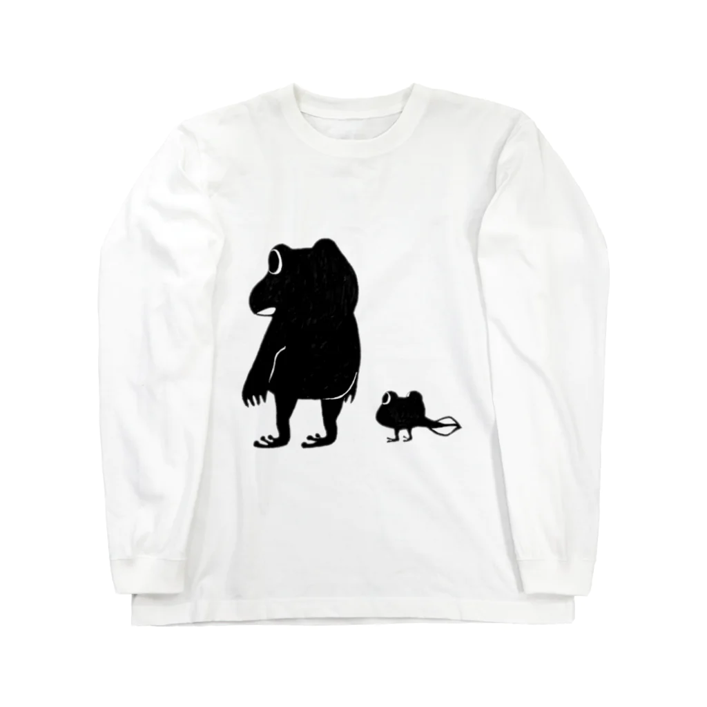   だるまの絆を感じ合うカエル Long Sleeve T-Shirt