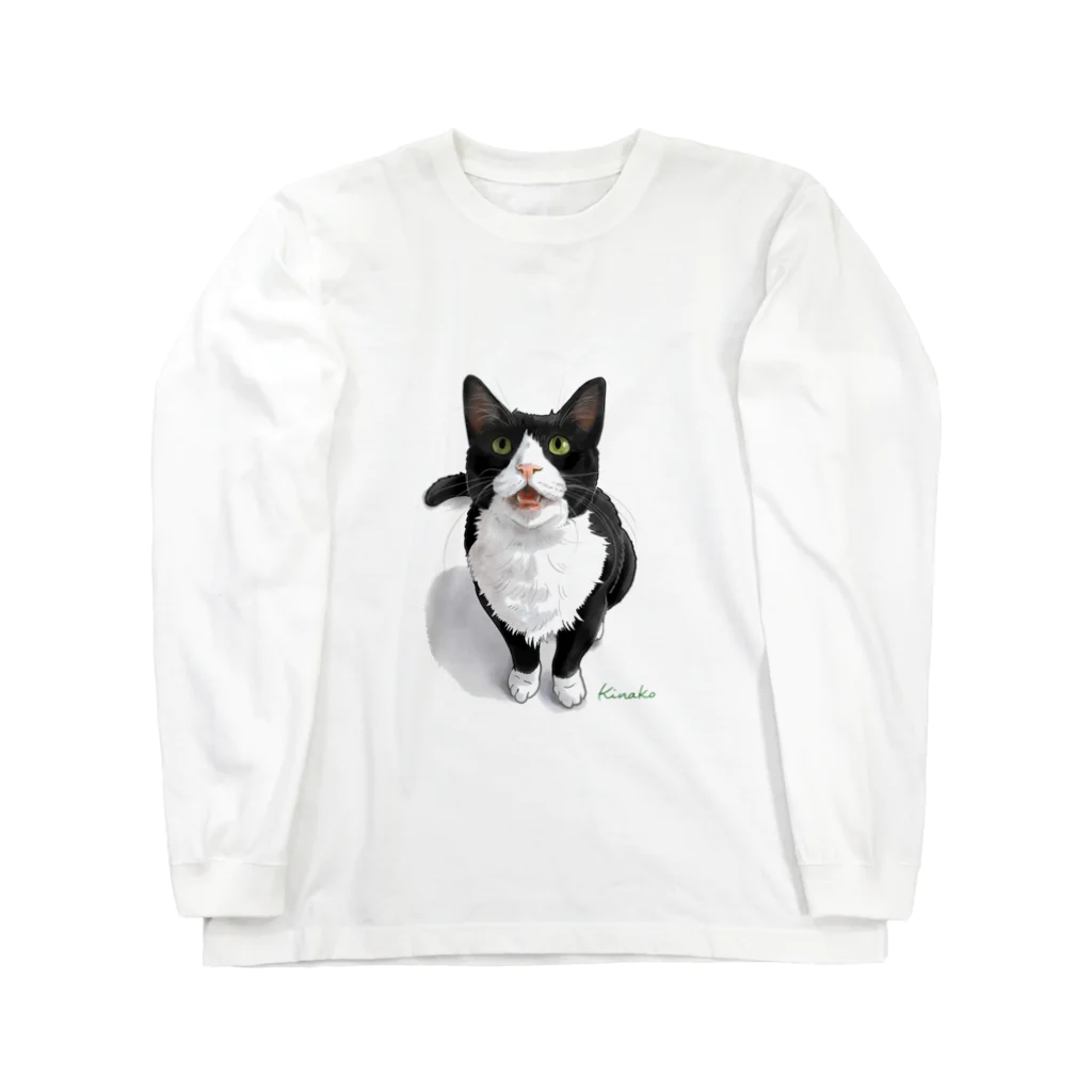 kinako-japanのハチワレのミミ君 Long Sleeve T-Shirt