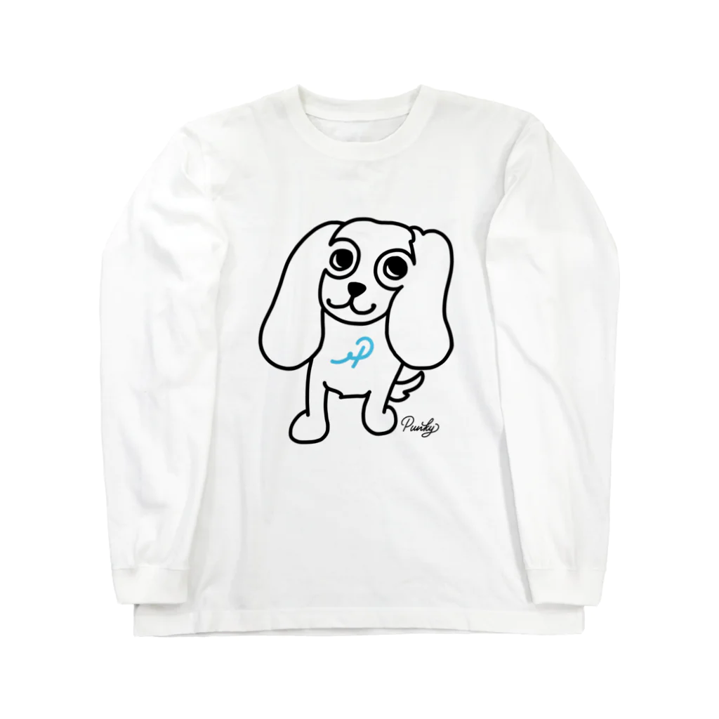 パンキーくんのパンキーくん　モノライン　ブルーP Long Sleeve T-Shirt