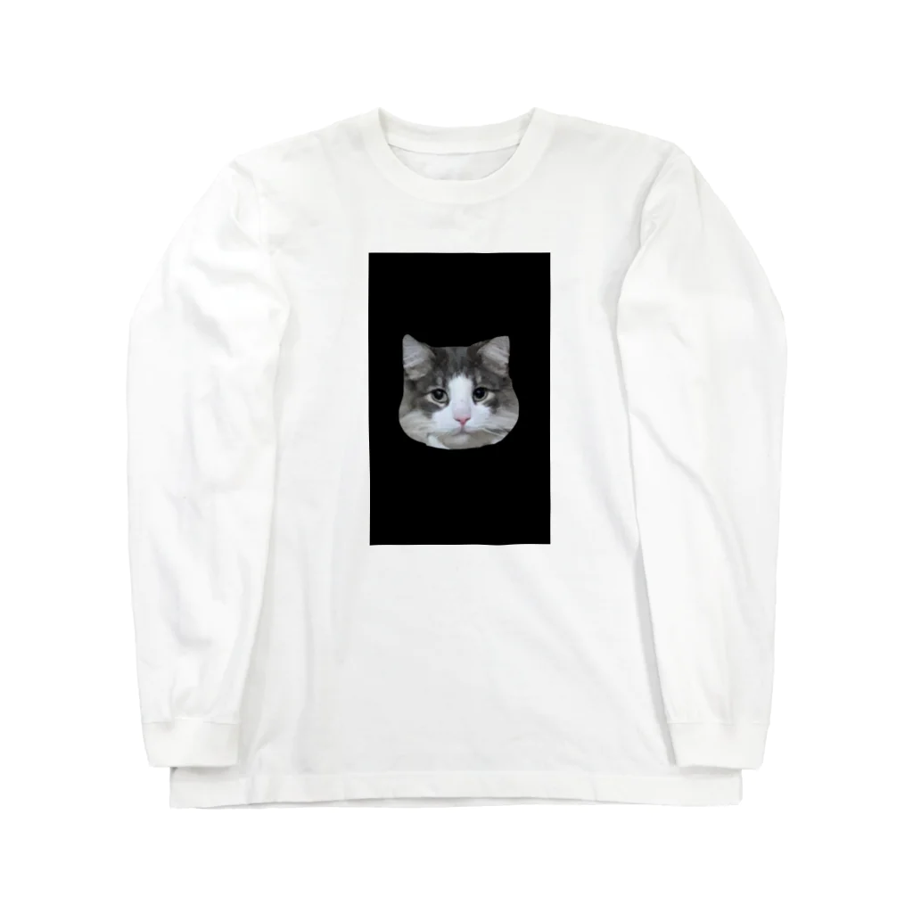 Timmy chan の猫の鳩胸 ロングスリーブTシャツ