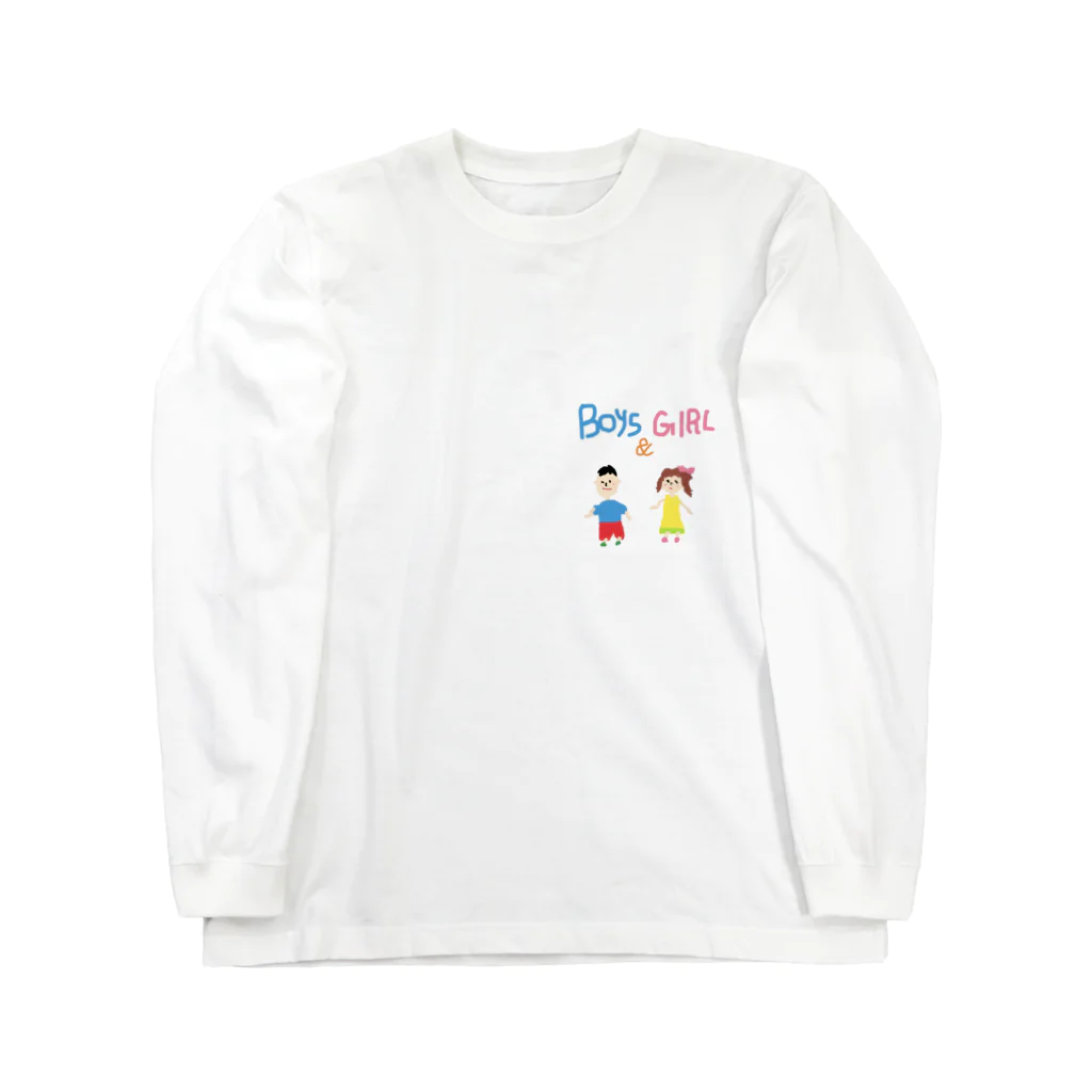 絵が下手な人。のBoys & Girls ロングスリーブTシャツ