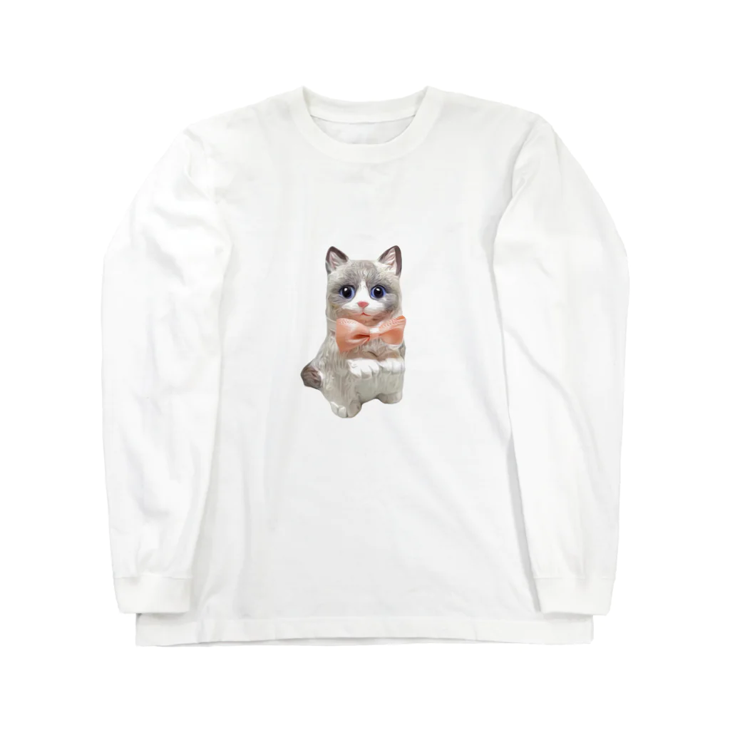 Original CATの【1匹】正面 ロングスリーブTシャツ