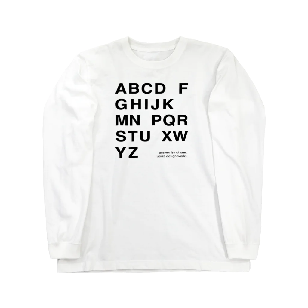 ウトカデザインヲークスの抜けた文字 Long Sleeve T-Shirt