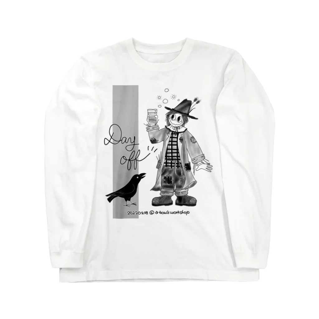 a-bow's workshop(あーぼぅズ ワークショップ)のDay off (かかしくんの休日) Long Sleeve T-Shirt