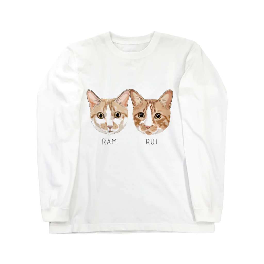 みきぞーん｜保護猫 ミッキー画伯と肉球とおともだちのram&rui Long Sleeve T-Shirt