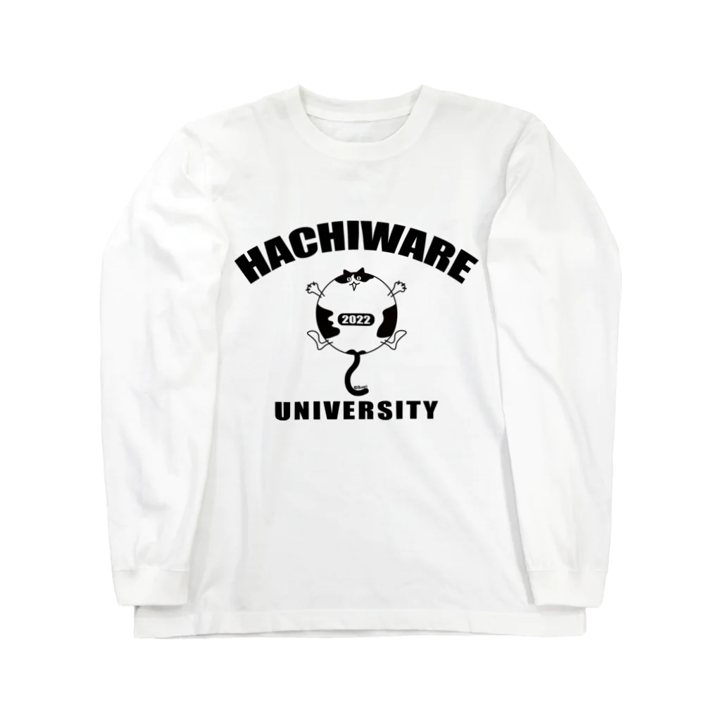 8wariのハチワレカレッジ　黒字ver. Long Sleeve T-Shirt