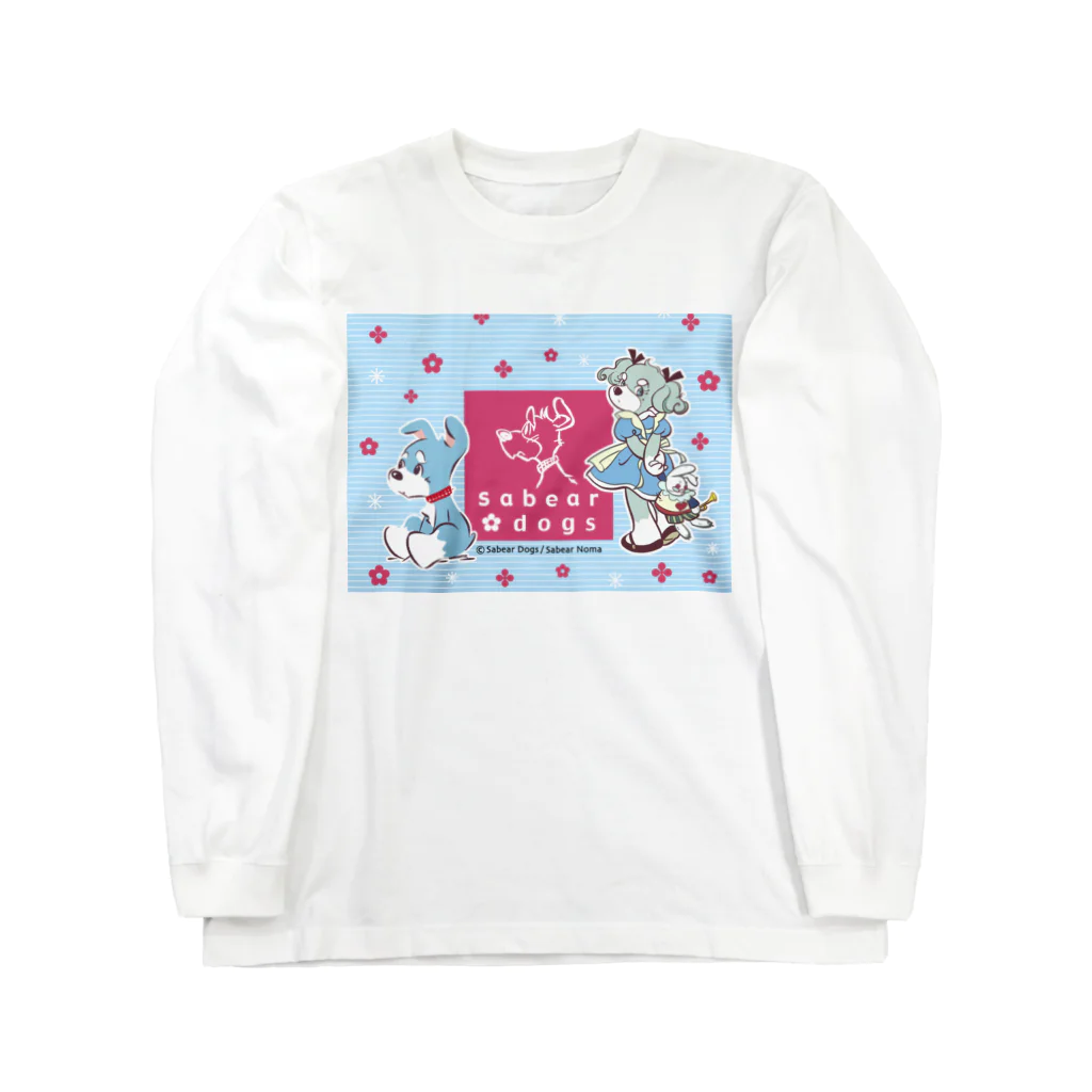 obosa_DENS/SABEAR_shop ＠SUZURIのsabear dogs キービジュアル_ウエア ロングスリーブTシャツ