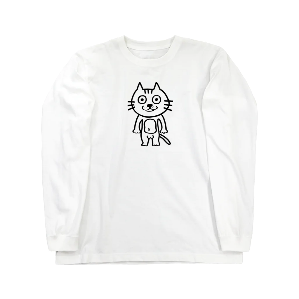 マッハナイスガイのやば猫（小） ロングスリーブTシャツ