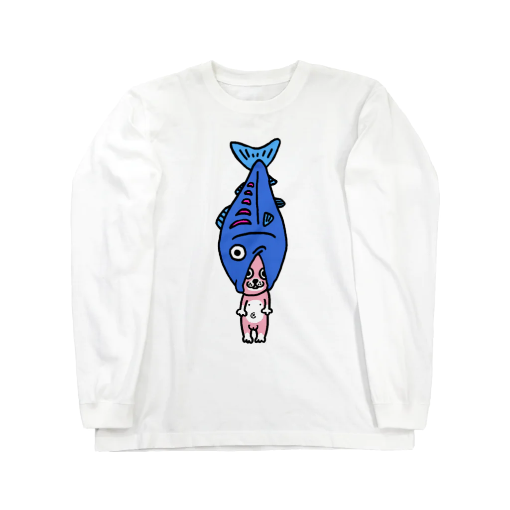 マッハナイスガイのしゃけうさ（バックプリントあり） Long Sleeve T-Shirt