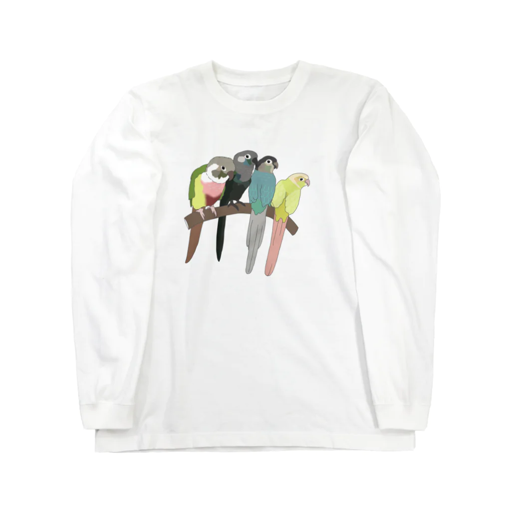 masumi maedaの寄り添う　ウロコインコ　 Long Sleeve T-Shirt