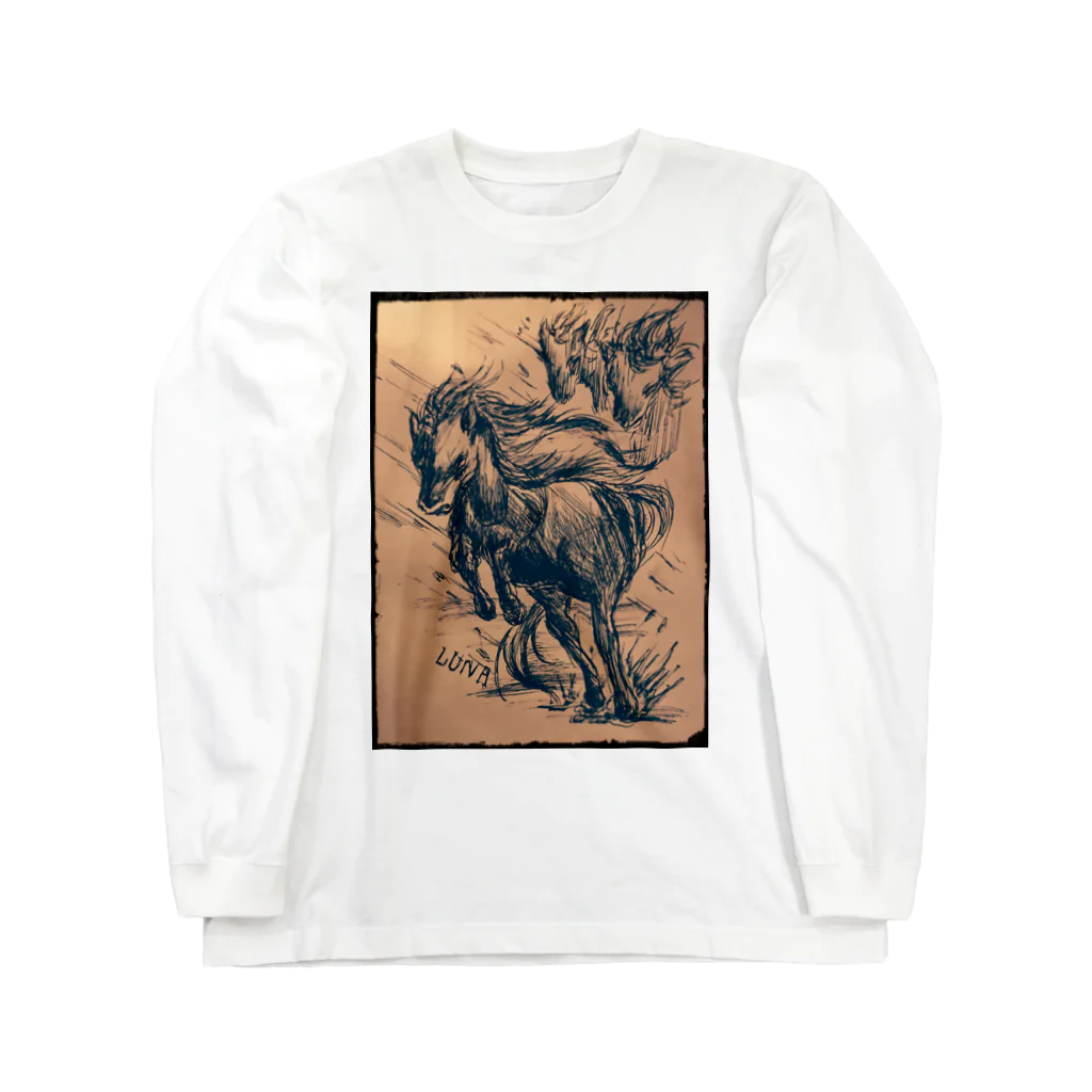 LILIの駆ける馬 Long Sleeve T-Shirt