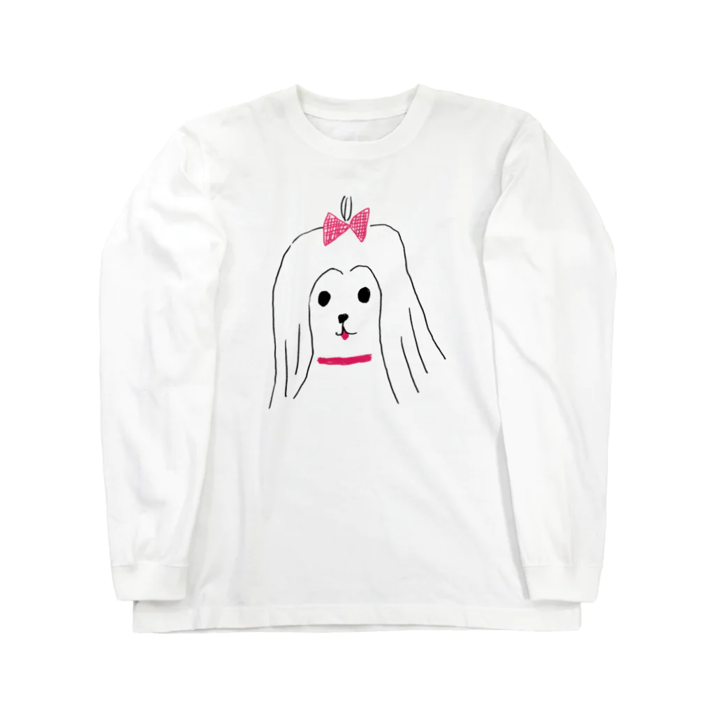 Kaiyayasumi ＊海谷泰水＊のロングヘア犬 Long Sleeve T-Shirt