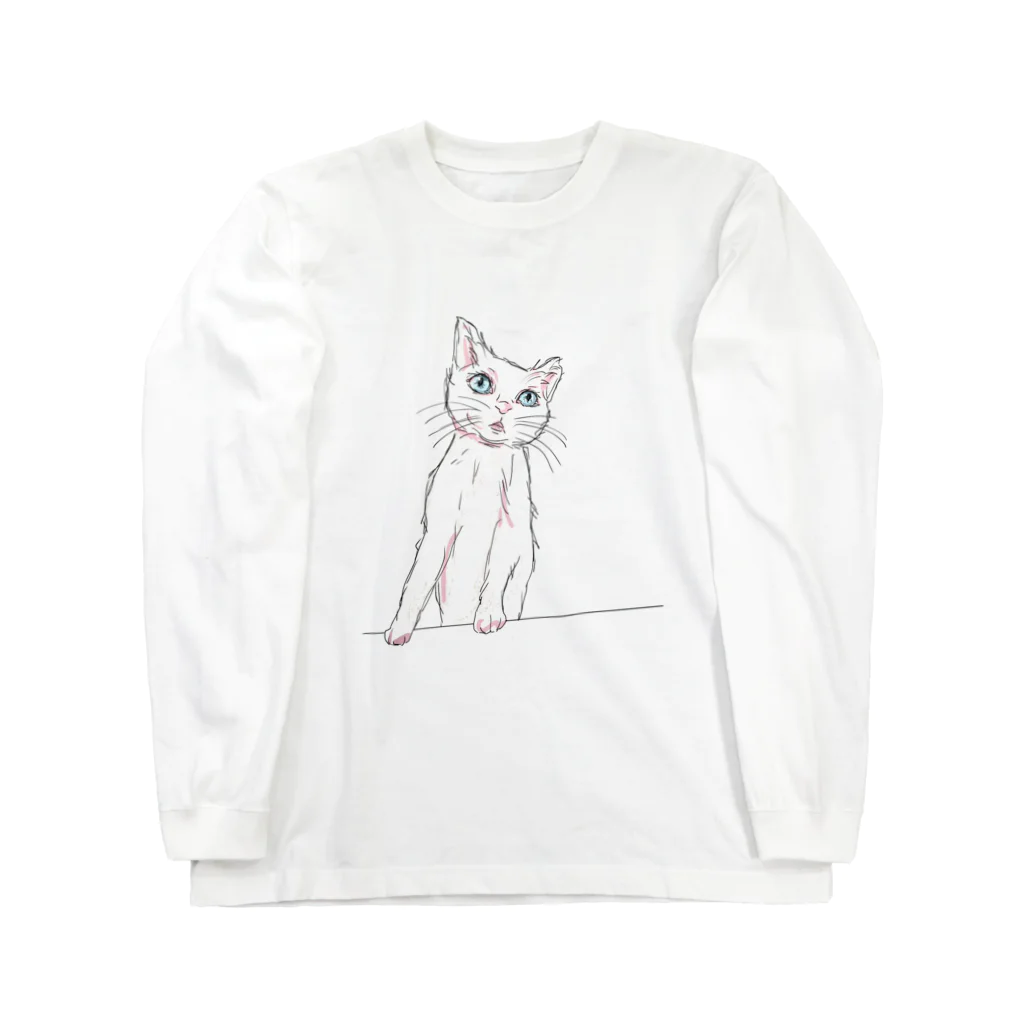 Aimé le chatのかわいいちゃんおめめきらきらTシャツ Long Sleeve T-Shirt