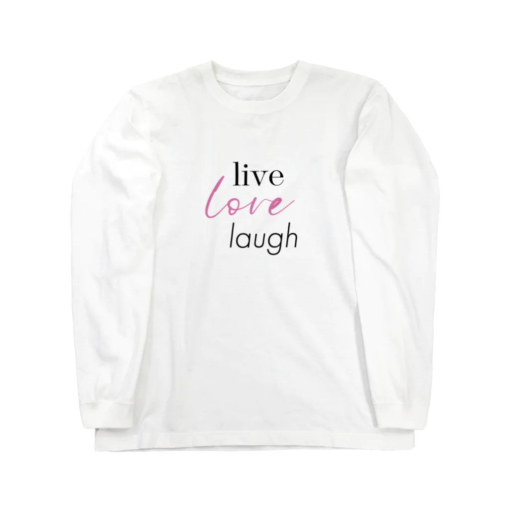 cocono shopの生きよう、愛そう、笑おう-live love laugh- ロングスリーブTシャツ