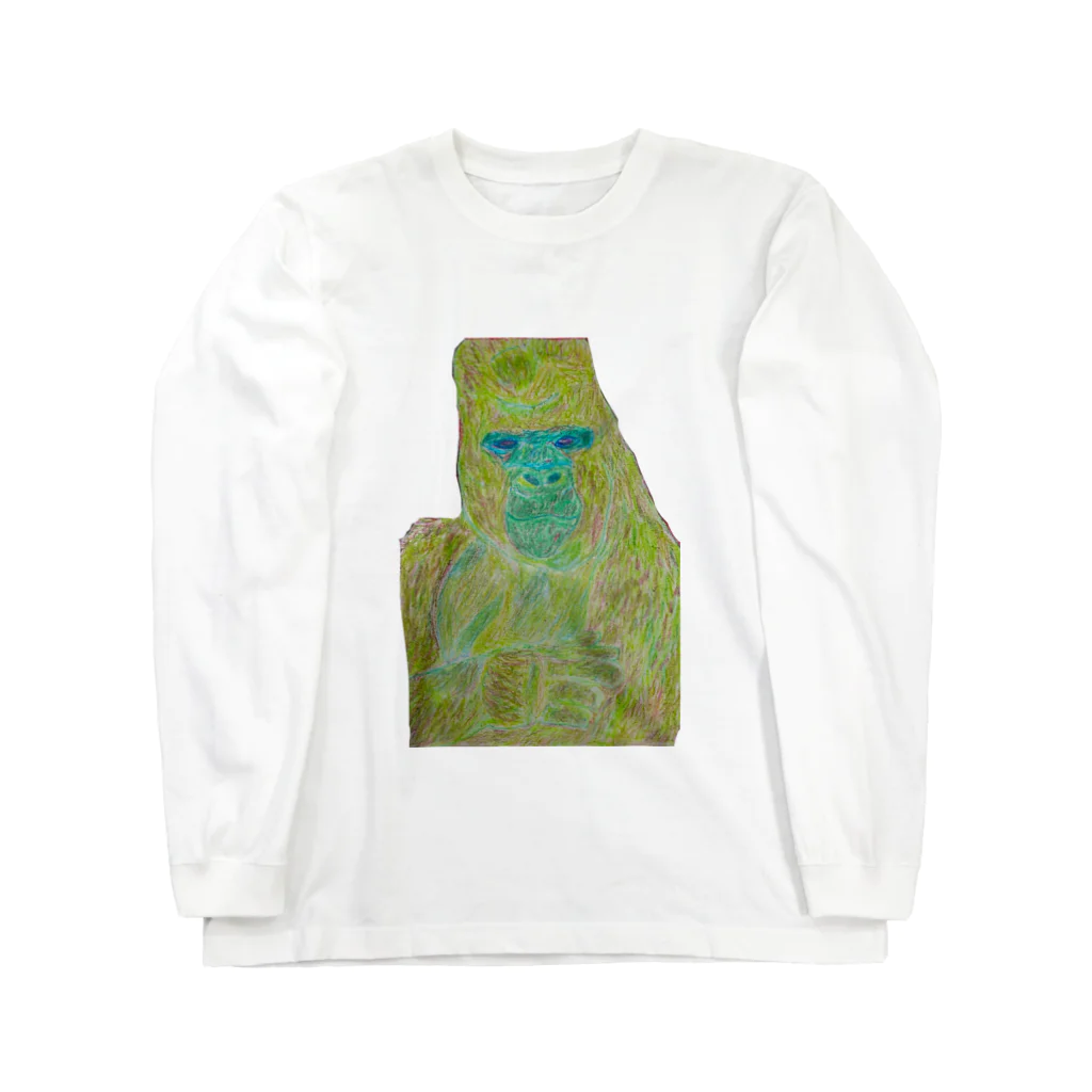 mogmog モグモグのカラフル　ゴリラ Long Sleeve T-Shirt