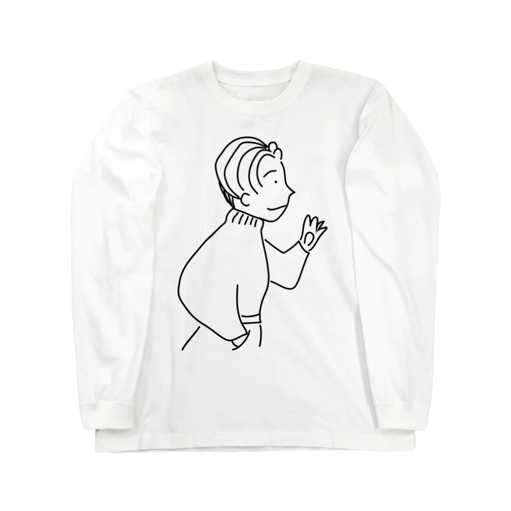 ダサカワファクトリーの80年代風ニット系男子 Long Sleeve T-Shirt