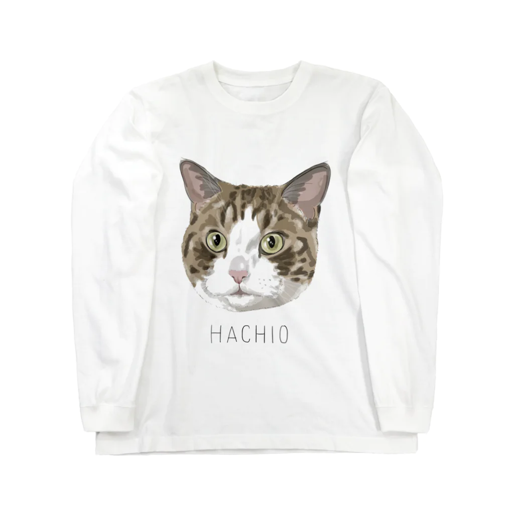 みきぞーん｜保護猫 ミッキー画伯と肉球とおともだちのhachio Long Sleeve T-Shirt
