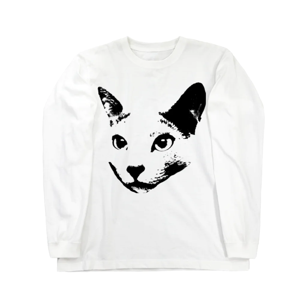 u_niのuni 猫 透過 ロングスリーブTシャツ